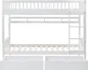 A white bunk bed with a ladder and drawers underneath, shown against a white background. Náhľad obrázku produktu