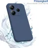 A blue phone case is shown with water splashing around it. Produktbild-Vorschau