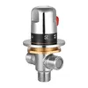 A close-up studio shot of a thermostatic temperature control valve for a shower or water system. Náhled obrázku produktu