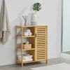 Badezimmerschrank Vetlanda Bambus 87x66x33 cm Badkommode Produktbild-Vorschau 2