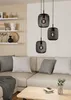 Hängeleuchte ROMAZZINA E27 3X40W Stahl schwarz H:110cm Produktbild-Vorschau 6