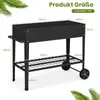COSTWAY 95x40x80 cm Hochbeet mit Ablage, 2 Rollen, Haken & Produktbild-Vorschau 7