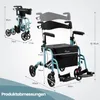COSTWAY 2in1 Fauteuil roulant & déambulateur pliable & Voir les images du produit 3