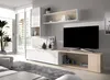 Dmora Parete Attrezzata Fortuna 41x230x180h cm Bianco Anteprima dell’immagine prodotto 2