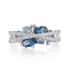 Damen-Ring, X-förmiger Zirkonia-Schmuck, Vintage-Ring mit Produktbild-Vorschau 5