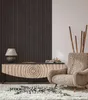 Tapete Holzoptik mit Paneel-Muster – Schwarz, Braun Produktbild-Vorschau 8