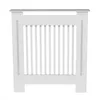 A white radiator cover with vertical slats is shown against a white background. Náhled obrázku produktu