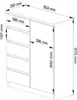 BDW - Kommode 5 Schubladen, Wohnzimmer, Flur 80x97x35, Grau Produktbild-Vorschau 3