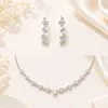 Svatební šperky Set náhrdelník řetěz náušnice Crystal Náhled obrázku produktu 3