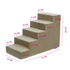 A diagram showing the dimensions of a set of pet stairs. Podgląd zdjęcia produktu