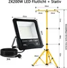 VA-Cerulean LED stavebné svietidlo 2x 200W s teleskopickým Náhľad obrázku produktu 2
