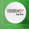 Huuraa Button Stockholm my love 59mm rund mit Produktbild-Vorschau 3