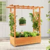 Letto da giardino rialzato COSTWAY GT3926OR, con traliccio, Anteprima dell’immagine prodotto 9