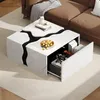 Merax salontafel met marmerlook, geometrische kubusvormige Productafbeelding-voorbeeld 4