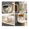 Relaxdays, rifugio per gatti a 2 piani, con gioco a sfera e Anteprima dell’immagine prodotto 3