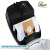 Close-up view of a vacuum cleaner bag compartment with a vacuum bag inserted. Produktbild-Vorschau