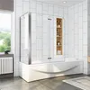B.110cmxH.140cm Badewannenaufsatz 2-tlg. Faltwand mit 80cm Produktbild-Vorschau 1