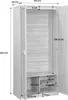 sweeek - Kleiderschrank mit Rattan-Geflecht und Holzdekor, Produktbild-Vorschau 9