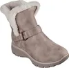 A single taupe and beige Skechers women's boot is shown against a white background. Voir les images du produit