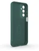 A dark green phone case is shown from the side, with the interior visible. Produktbild-Vorschau