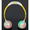 A neck fan with colorful LED lights rests on a dark surface. Anteprima dell’immagine prodotto
