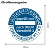 Testaufkleber DGUV V3, 30 mm, 50 Stück, blau, Vinyl, wasserdicht Productafbeelding-voorbeeld