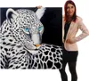 Wandbild Weißer Leopard, 100% handgemaltes Ölgemälde Produktbild-Vorschau 1