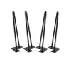 4er Set Möbelfüße 30cm Tischbein Metall Schwarz Produktbild-Vorschau 4