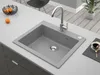 Granitspüle - Spülbecken - Küchenspüle - 57 x 50 cm - Beton Produktbild-Vorschau 6