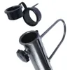 A close-up view of a metal umbrella stand base and a black rubber cap. Produktbild-Vorschau