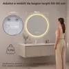 S'AFIELINA Specchio da bagno LED Rotondo 60cm, touch, Anteprima dell’immagine prodotto 2