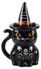 Halloween Tasse Schwarze Katze mit Deckel – Keramik Produktbild-Vorschau 1