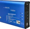 A close-up, angled view of a blue multi-charger for a DJI Mavic drone. Produktbild-Vorschau