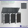 Mülltonnenbox MODUS | 3er | HxBxT 118,5x204x80 cm | für 3 x Produktbild-Vorschau 7