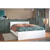BOSTON Lit adulte contemporain - Décor blanc - L 140 x l Voir les images du produit 6