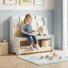 COSTWAY 3 in 1 Bücherregal Kinder mit Sitzbank, Kinderregal Produktbild-Vorschau 2