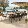 Rechteckiger ausziehbarer Gartentisch 220/280 cm Holzoptik Produktbild-Vorschau 8