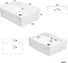 Keramik Wandhängewaschbecken rechteckig 505x405x160 mm weiß Produktbild-Vorschau 6