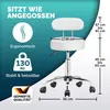 CASARIA® Rollhocker mit Lehne Höhenverstellbar 10cm Produktbild-Vorschau 2