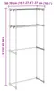 Waschmaschinenregal Weiß 70 x 27 x 136 cm Aluminium Produktbild-Vorschau 10