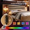MODFU Lit avec Rangement 180x200 cm - Tiroirs et Éclairage Voir les images du produit 5