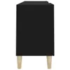 A side view of a black TV cabinet on a white background. Náhled obrázku produktu