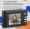 A digital camera is shown with a young girl on its screen, with marketing text overlayed. Náhled obrázku produktu