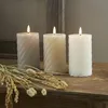 LED Echtwachskerze Flamme Swirl Batterie und Timer beige Produktbild-Vorschau 10