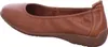 Side view of a single brown leather ballerina shoe. Anteprima dell’immagine prodotto