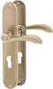 A pair of bronze-colored door handles with escutcheons, presented against a white background. Produktbild-Vorschau