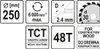 YATO Trennscheibe Winkelschleifer YT-60484 1.8mm 250mm 30mm Produktbild-Vorschau 3