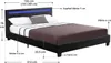 Juskys Polsterbett Paris 120 x 200 cm mit LED, Lattenrost & Produktbild-Vorschau 9