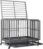 The Living Store Hundekäfig mit Rollen Stahl 92x62x76 cm Produktbild-Vorschau 5