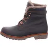 A single brown leather boot with fur lining is shown against a white background. Anteprima dell’immagine prodotto